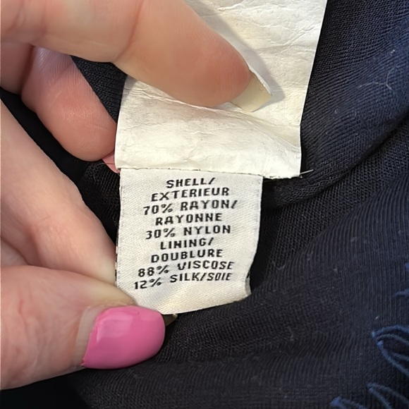 DIANE VON FURSTENBERG Zarita Dress Navy Blue Lace Sheath 3/4 Sleeve - Picture 13 of 13